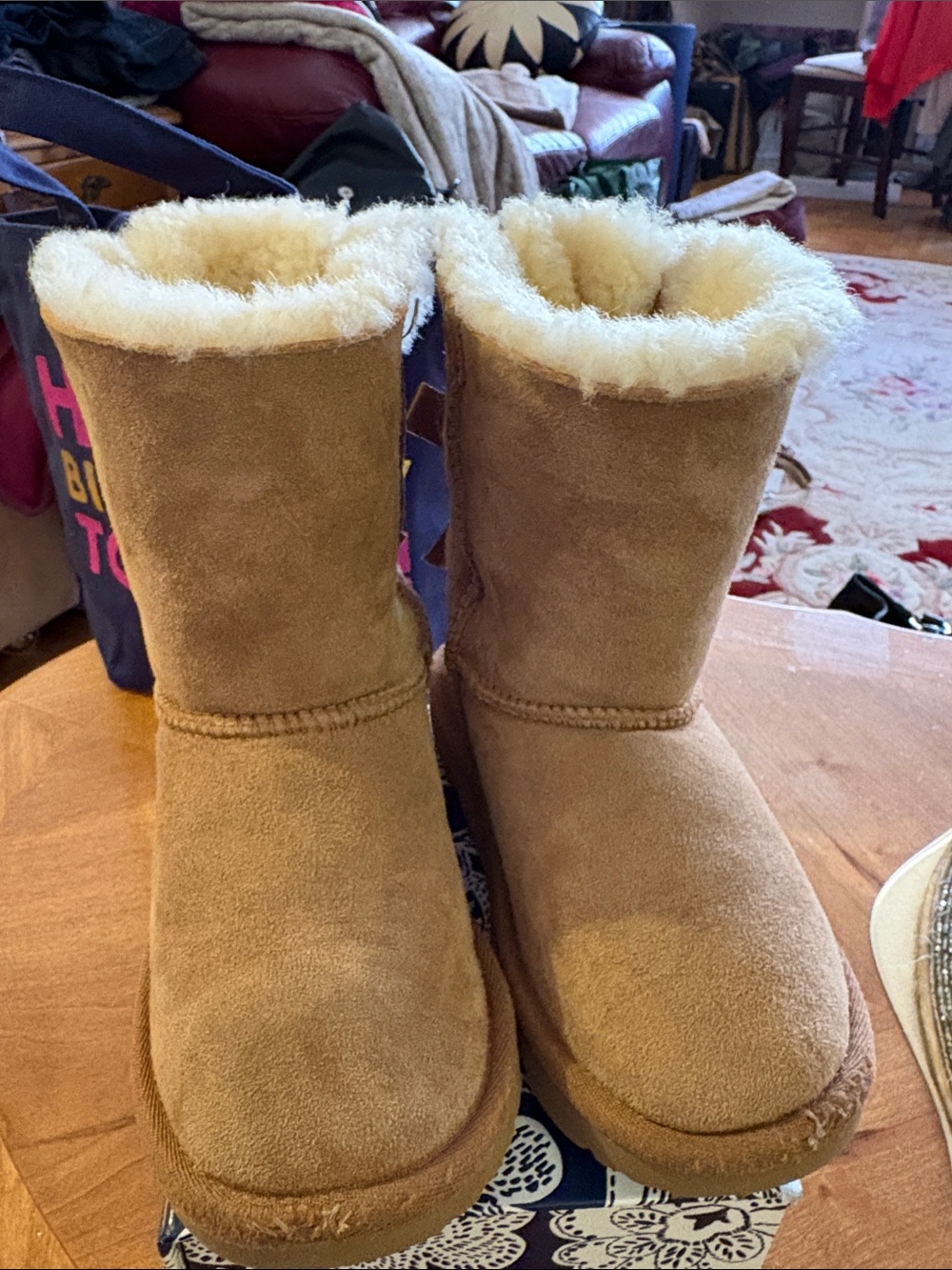 UGG Kids Chestnut Classic Short Boot - Chestnut with Cream Shearling